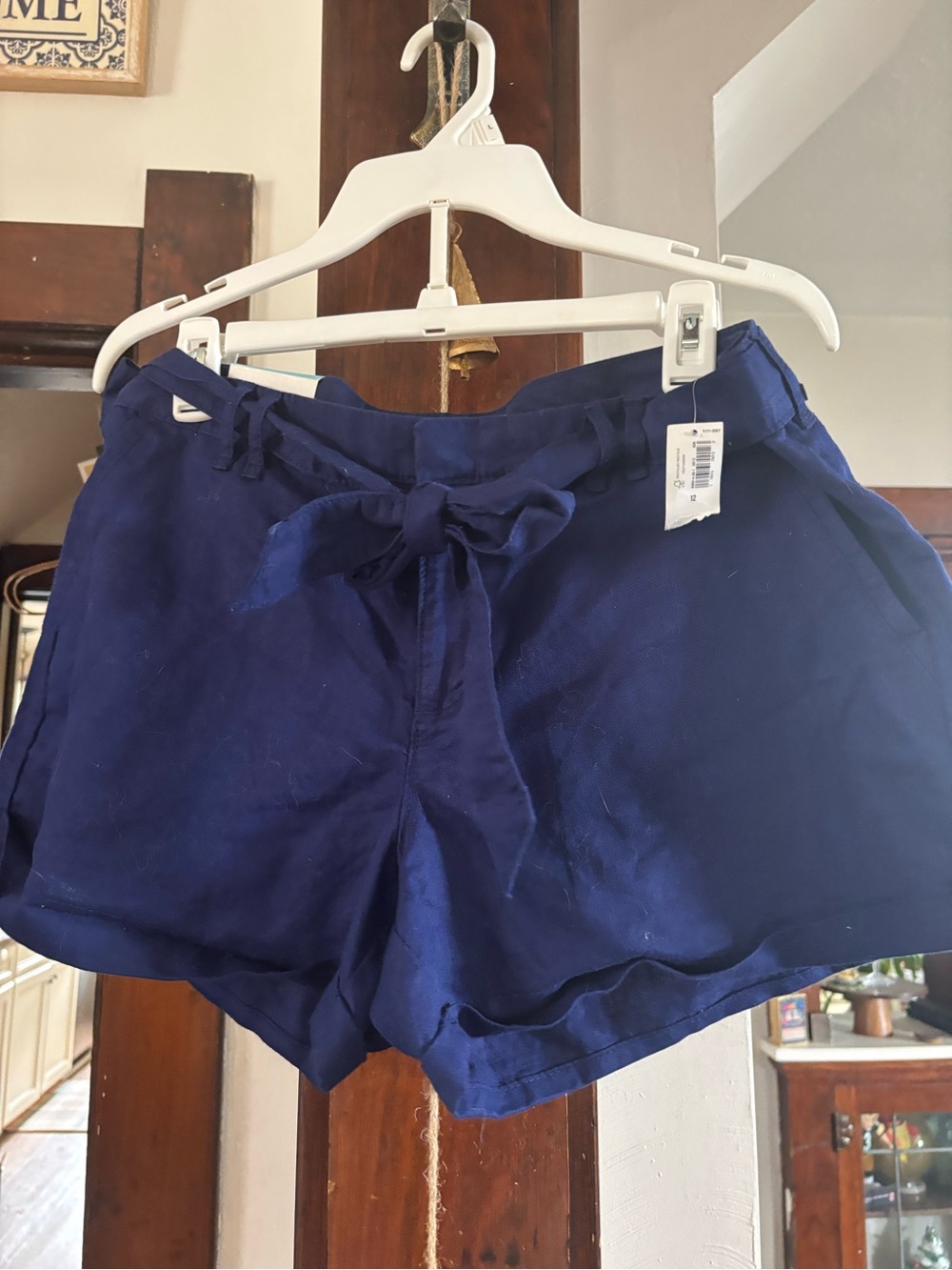 Old Navy Navy Blue High-Waist Tie-Front Women's Shorts